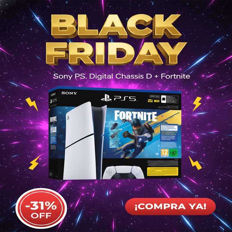 Black friday super precio ps5 + fortnite -31 por ciento